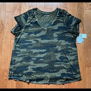 Lucky Brand Plus - Camo Tee
